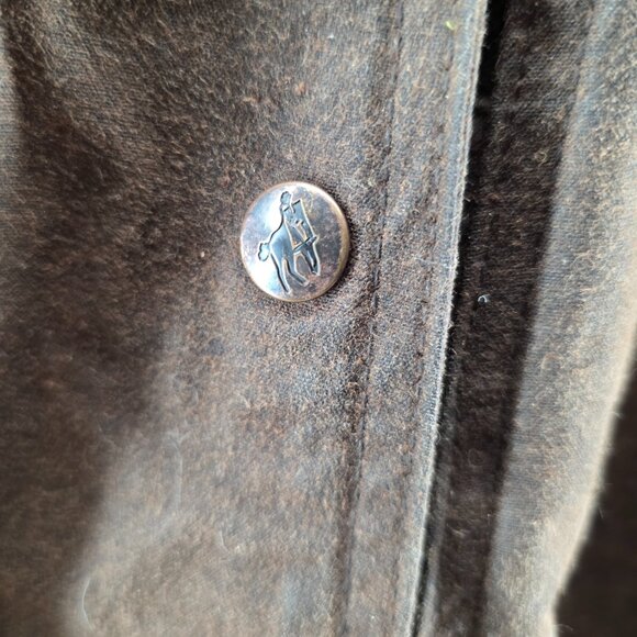 Outback Trading Co Bush Trader Duster Coat Mens Brown Waxed Oilskin Western Sz S - Picture 11 of 16